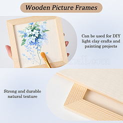 Bricolage enfants décoration en bois cadre photo en argile&nbsp;WOOD-WH20008-07J