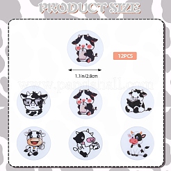 12шт 6 стиля печатные экологически чистые силиконовые бусины пищевого качества SIL-SZ0001-46