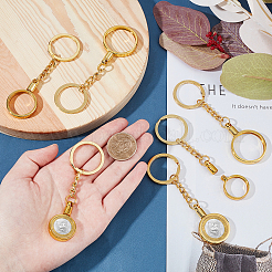 6шт 3 стиля цинковый сплав медальон или держатель монет брелок KEYC-AR0001-07