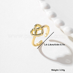 Простое полое регулируемое кольцо в форме сердца из стерлингового серебра для женщин IH8373-1