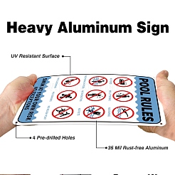 Уф-защищенный и водонепроницаемый алюминиевый предупреждающие знаки&nbsp;AJEW-WH0111-H02