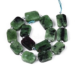 Натуральный рубин в цоизита бусин пряди&nbsp;G-C098-A38-01