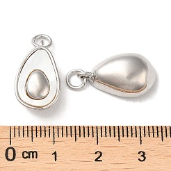 Подвески-капли из латуни из ракушек KK-P239-13P