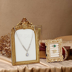 2 stücke 2 arten tpr bedeckt mit samt halskette & ring display foto rahmen sets&nbsp;ODIS-SP0001-13