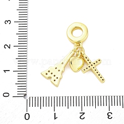 Латунные микро проложить кубического циркония подвески KK-D325-17G