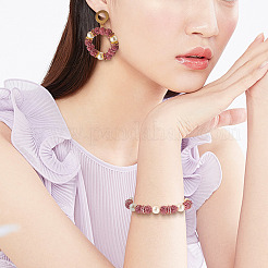 120 шт. 4 стиля плоские круглые железные бусины-разделители со стразами&nbsp;FIND-TA0005-68