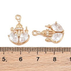 Pendentifs en laiton zircon cubique pavé&nbsp;CU-CBA8183-05G-A