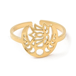 Открытое манжетное кольцо из нержавеющей стали 304 RJEW-K251-01G