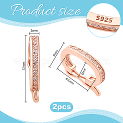 2 шт. 925 застежки-крутилки из стерлингового серебра&nbsp;STER-PH0004-12