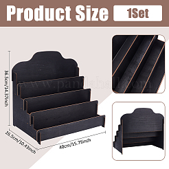 4-уровневые деревянные подставки для держателей карт ODIS-WH0078-53B