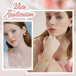 20 шт. 2-цветные латунные микропаве прозрачные кубические цирконии держатели для ледорубов KK-DC0001-92