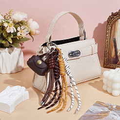 4 шт. 4 стиля: искусственная кожа/нейлоновый плетеный шнур с кисточками для сумок&nbsp;PURS-PH0001-37