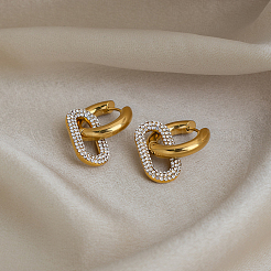 Strass-Ohrhänger aus Edelstahl 304 für Damen&nbsp;UW7347