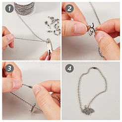 201 шариковая цепь из нержавеющей стали DIY-SP0001-09B