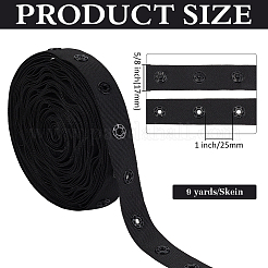 Пластиковая застежка-кнопка отделка лентами полиэстеровые ленты DIY-WH0632-31A