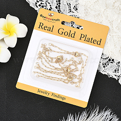 10 шт. латунная цепочка-слайдер для изготовления браслета AJEW-BBC0002-52