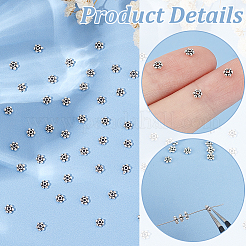 40 шт. 925 бусины-разделители из стерлингового серебра в тибетском стиле&nbsp;FIND-BC0005-03AS