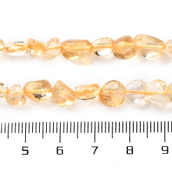 Нити из нагретых натуральных цитриновых бусин&nbsp;X-G-P497-01C-39