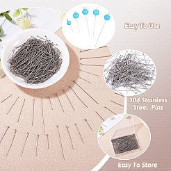 600 шт. 15 стиля штифтов из нержавеющей стали 304 с шарообразной головкой&nbsp;STAS-TA0002-80