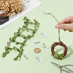 8 pieza de decoración colgante con cordón de ratán y yute para jardín&nbsp;HJEW-OC00396