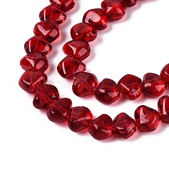 Peinture de cuisson perles de verre transparentes brins&nbsp;GLAA-Q109-01A-04