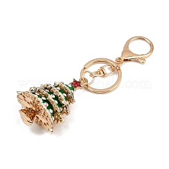 Брелки с подвеской из сплава горного хрусталя в виде рождественской елки KEYC-B019-01