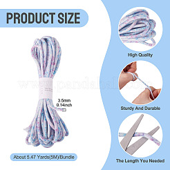 Cordon rond en polyester de 5 m à teindre&nbsp;OCOR-TA0003-77C