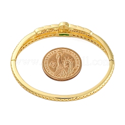 Браслеты с подвесками из латуни с микропаве из кубического циркония BJEW-H624-07A-G