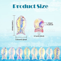 1 нить прозрачные гальванические стеклянные бусины нити&nbsp;GLAA-YW0004-90A