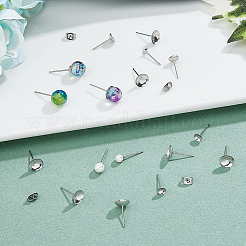 500 шт. 5 размера сережек-гвоздиков из нержавеющей стали 304 STAS-DC0014-77