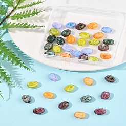 40 шт. 5-х цветные стеклянные бусины GLAA-FS0002-27