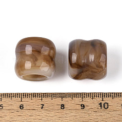 Двухцветные непрозрачные акриловые бусины&nbsp;OACR-N157-03