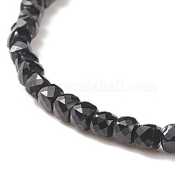 Женский эластичный браслет из бисера из натуральной черной шпинели&nbsp;BJEW-JB08976-04