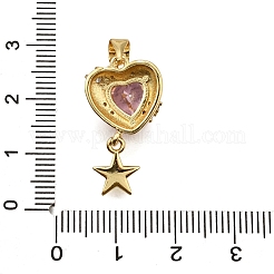 Латунные микро проложить кубического циркония подвески KK-K401-02D-G