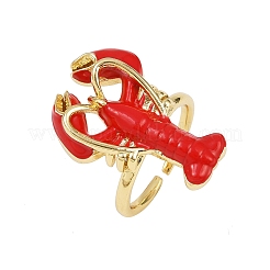 Латунные эмалевые манжеты для женщин RJEW-P157-01A-G