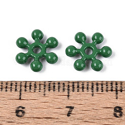 Perline distanziatrici a forma di fiocco di neve in lega verniciate a spruzzo&nbsp;LS-PALLOY-T094-18B