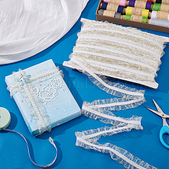 20 м нейлоновая эластичная плиссированная кружевная лента&nbsp;OCOR-WH0070-258A-02