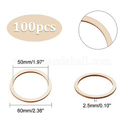 Необработанные деревянные соединительные кольца&nbsp;WOOD-NB0001-98A