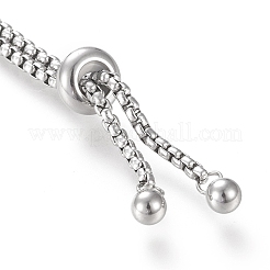 Fabrication de bracelets coulissants/bolos réglables en acier inoxydable 304 résistants au ternissement&nbsp;LS-STAS-I153-02P