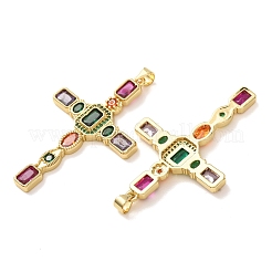 Pendenti in ottone con pavé di zirconi colorati&nbsp;CU-CBA2907-01A-G