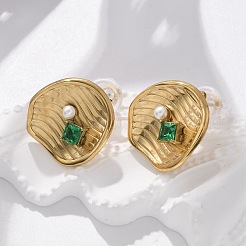 Серьги-гвоздики из латуни EJEW-D302-03G-04