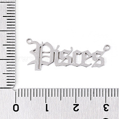 301ステンレススチールペンダント  星座  ステンレス鋼色  魚座  12.5x28x1mm  穴：1.4mm&nbsp;STAS-CJC0004-03P-02