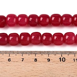 Окрашенные природные белый нефрит бисер пряди&nbsp;G-T138-S14