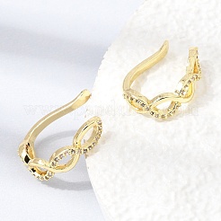 Boucles d'oreilles en laiton avec micro pavé de zircone cubique pour femmes&nbsp;CU-CBAE7DF-20G