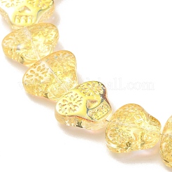 Прозрачные стеклянные бусины гальваническим пряди EGLA-F158-HP01