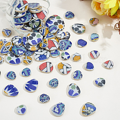 Azulejos de mosaico de porcelana de 500 g y 4 colores&nbsp;DIY-SP0007-87