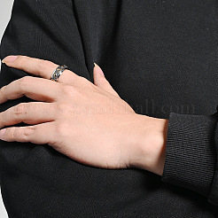Drehbare Fingerringe aus Edelstahl 304 für Herren&nbsp;WG3AF6B-02