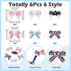 6 шт. 6 вида непрозрачных акриловых блестящих страз&nbsp;FIND-TA0008-07