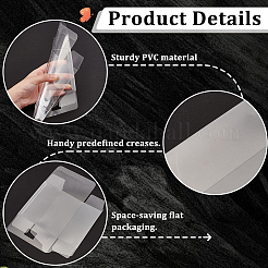 正方形 PVC 収納ギフトボックス  ギフト包装ケース  透明  11x5x11cm&nbsp;CON-WH0095-105