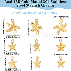 12 шт. 3 стиля подвески из нержавеющей стали 304 STAS-BBC0007-02